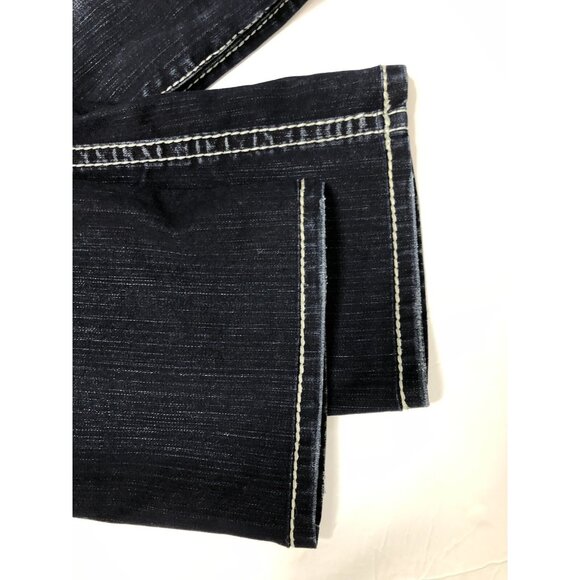 Silver Natsuki Flap Womens 29x31 (Hem) Dark Blue Denim Jeans Bootcut Embroidered - Picture 7 of 9